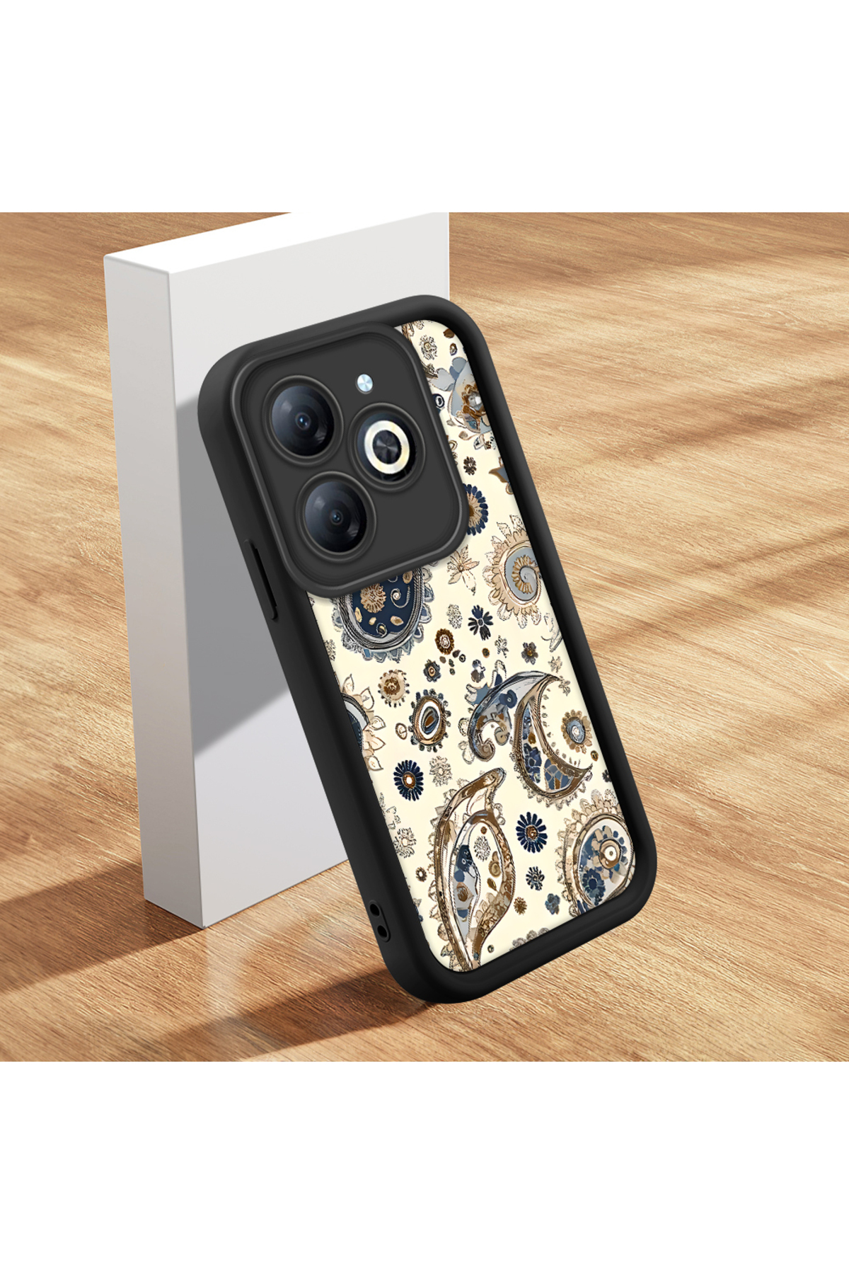 Infinix Hot 40i Compatible Soft Silicone Phone Case Anti Fall Vintage Pattern