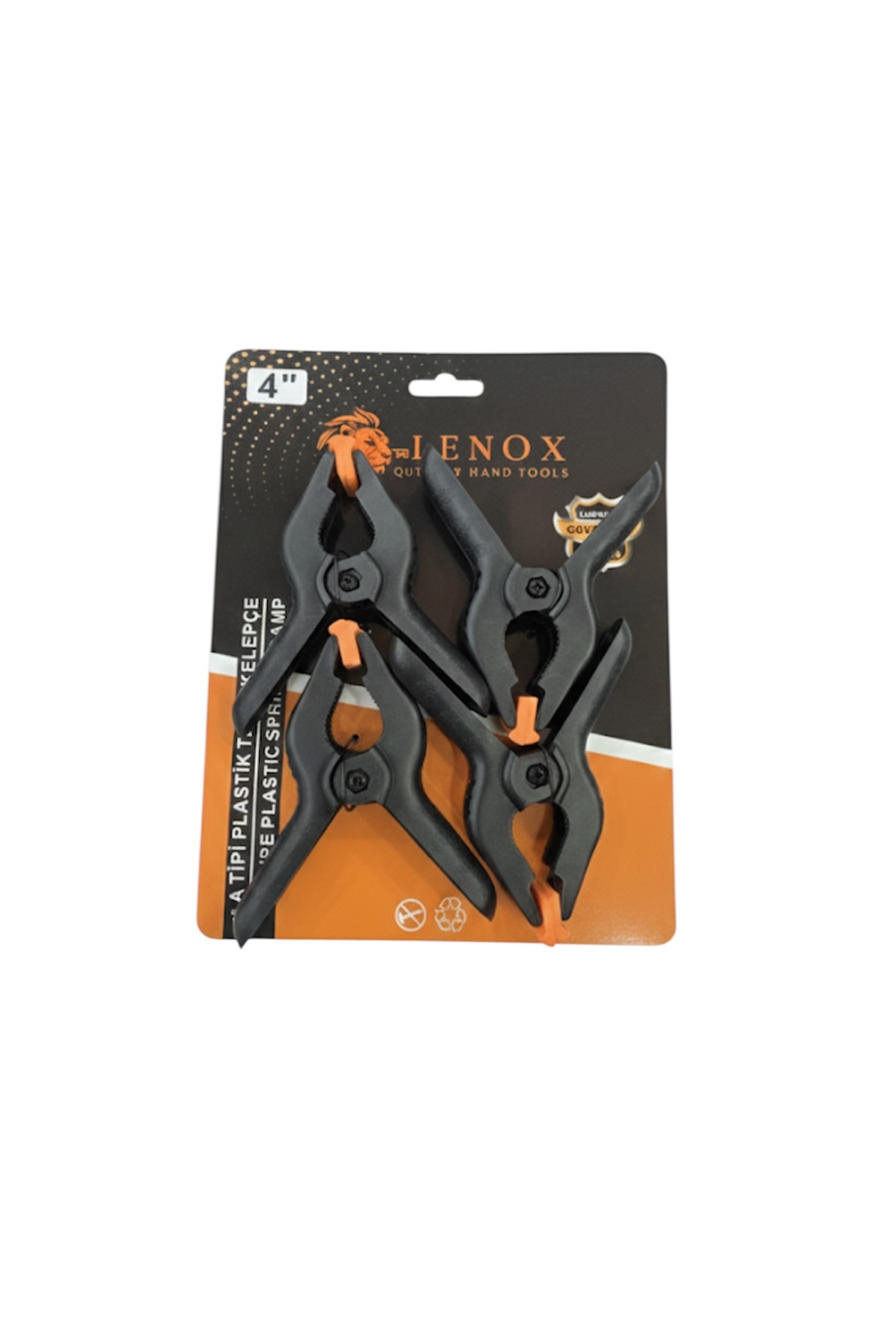 Lenox Tools Yaylı Plastik Kıskaç Seti 4'lü 4 İnç Güçlü Sabitleme