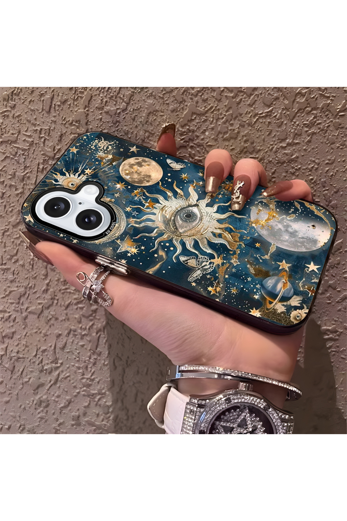 iPhone 16 Compatible Phone Case Hard Rear Anti Falling Star Sky