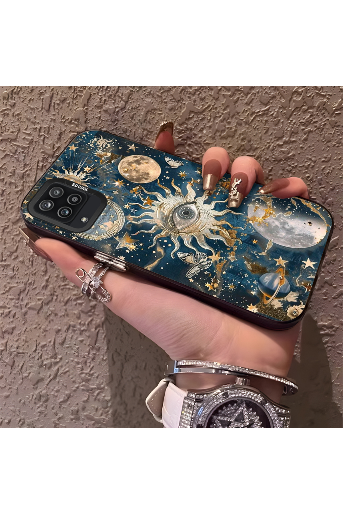 Samsung Galaxy A12/M12 Compatible Phone Case Hard Rear Anti Falling Star Sky