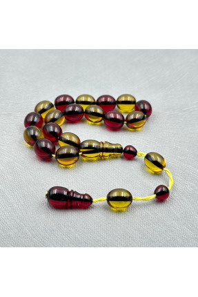 Tespih Çek Enes ABDO Usta İşçilikli Sarı Kırmızı Efe Maskot Tespih