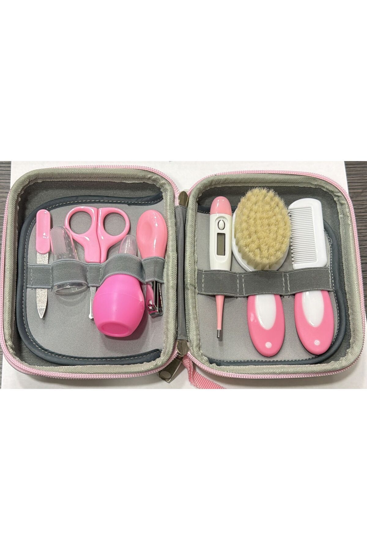 SİNKA Bebek Bakım Çantası Dijital Ateş Ölçerli 0+ Üst Kalite 8 Parça Bakım Seti ( 2 ADET Pembe -MAVİ ) fotoğrafı 3 (önizleme)