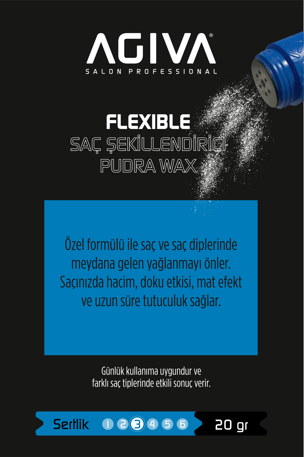 Saç Şekillendirici Pudra Wax Flexible-01 Muzice Tarak Hediyeli — 001-WAX-096 — تصویر 5 از 7