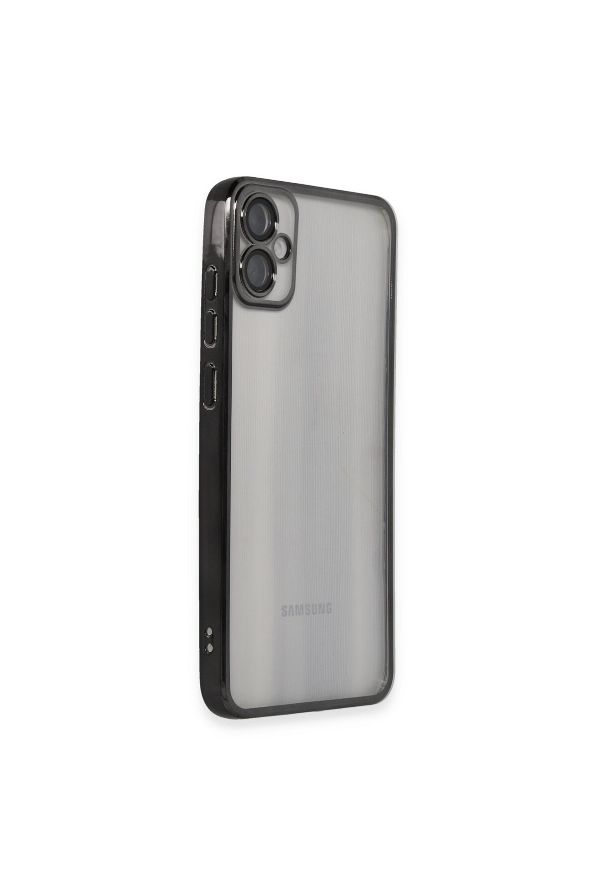 Samsung Galaxy A05 İçin Uyumlu 3D Kamera Korumalı Şeffaf Tasarım Bumper Kılıf
