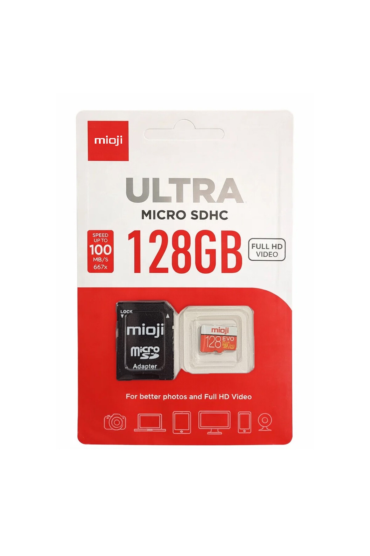 Mioji Evo Plus 1 128GB MicroSDXC High Endurance Class 10 Hafıza Kartı