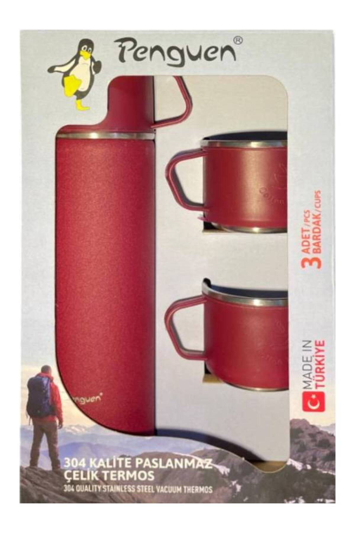PENGUENN 500ML GİNA KAMP TERMOSU BARDAKLI KIRMIZI - Fiyatı, Yorumları
