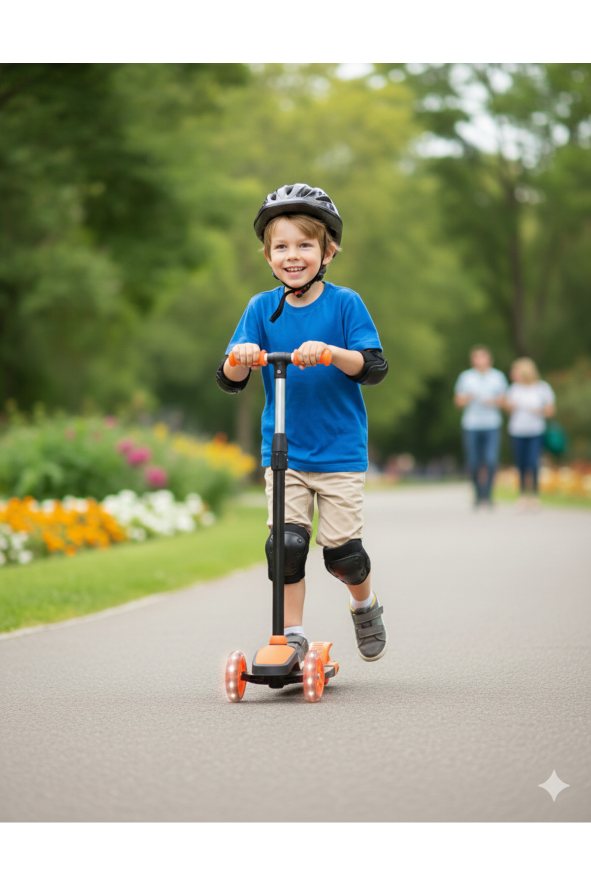 Depozee Işıklı Twist Scooter Turuncu