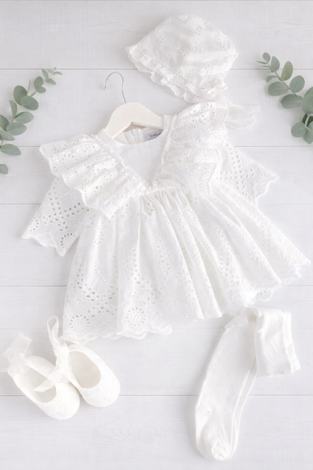 Baharda Nova Kız Bebek Güpürlü / Dantelli 4'lü Mevlüt Elbise Seti fotoğrafı 7 (önizleme)