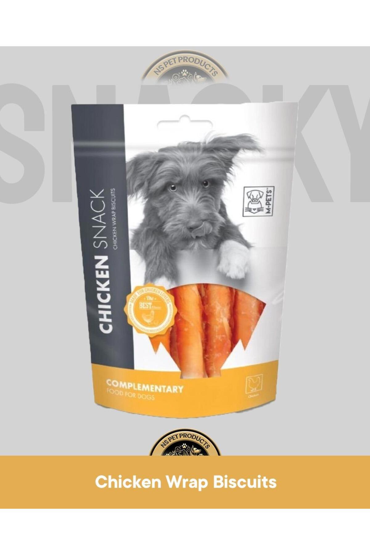 M-PETS Chicken Wrap Biscuits - Tavuklu Dürüm Bisküvi Köpek Ödül Maması 80 gr