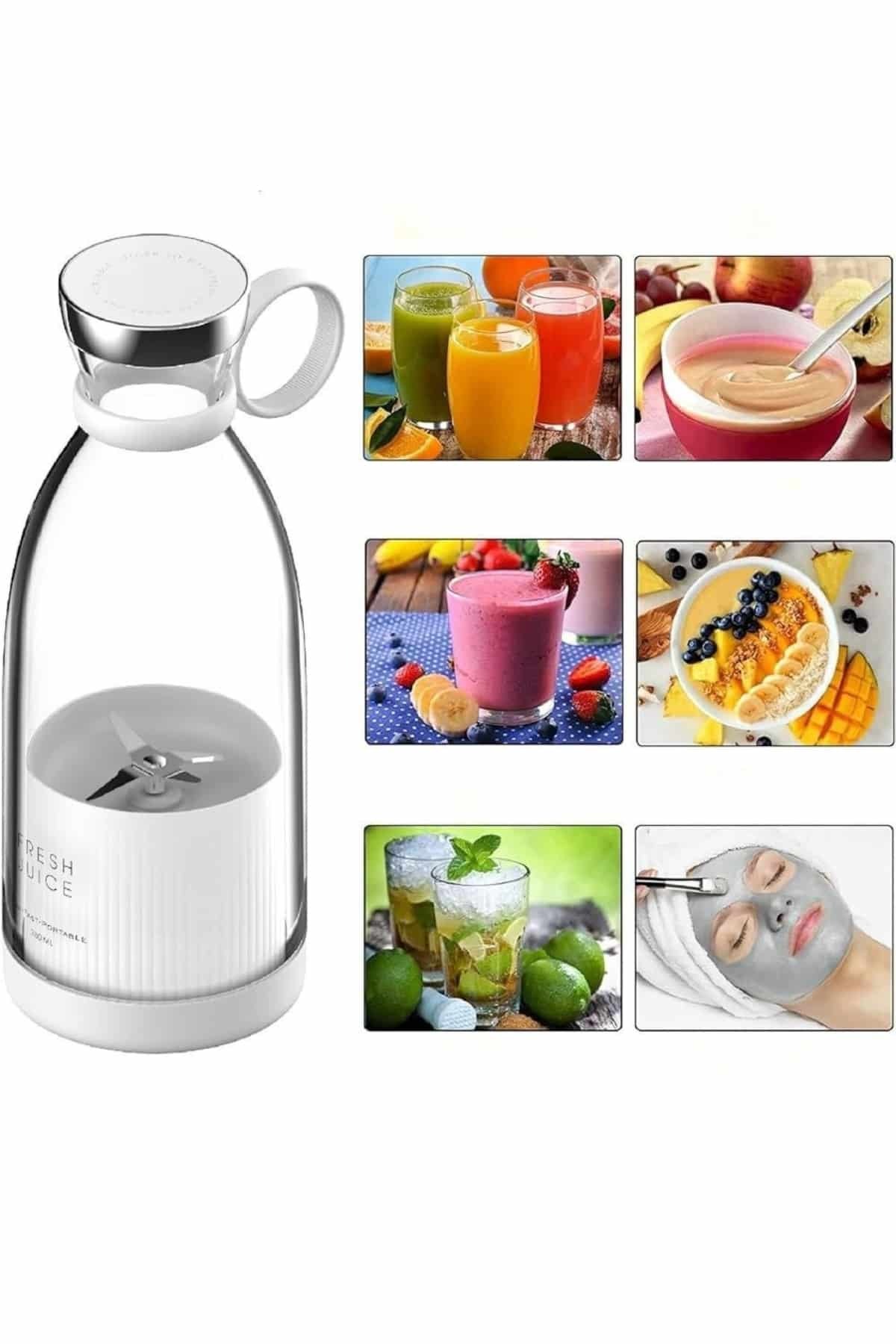Sepetink u Geçirmez Kablosuz Şarjlı Dayanıklı Taşınabilir Mini Blender