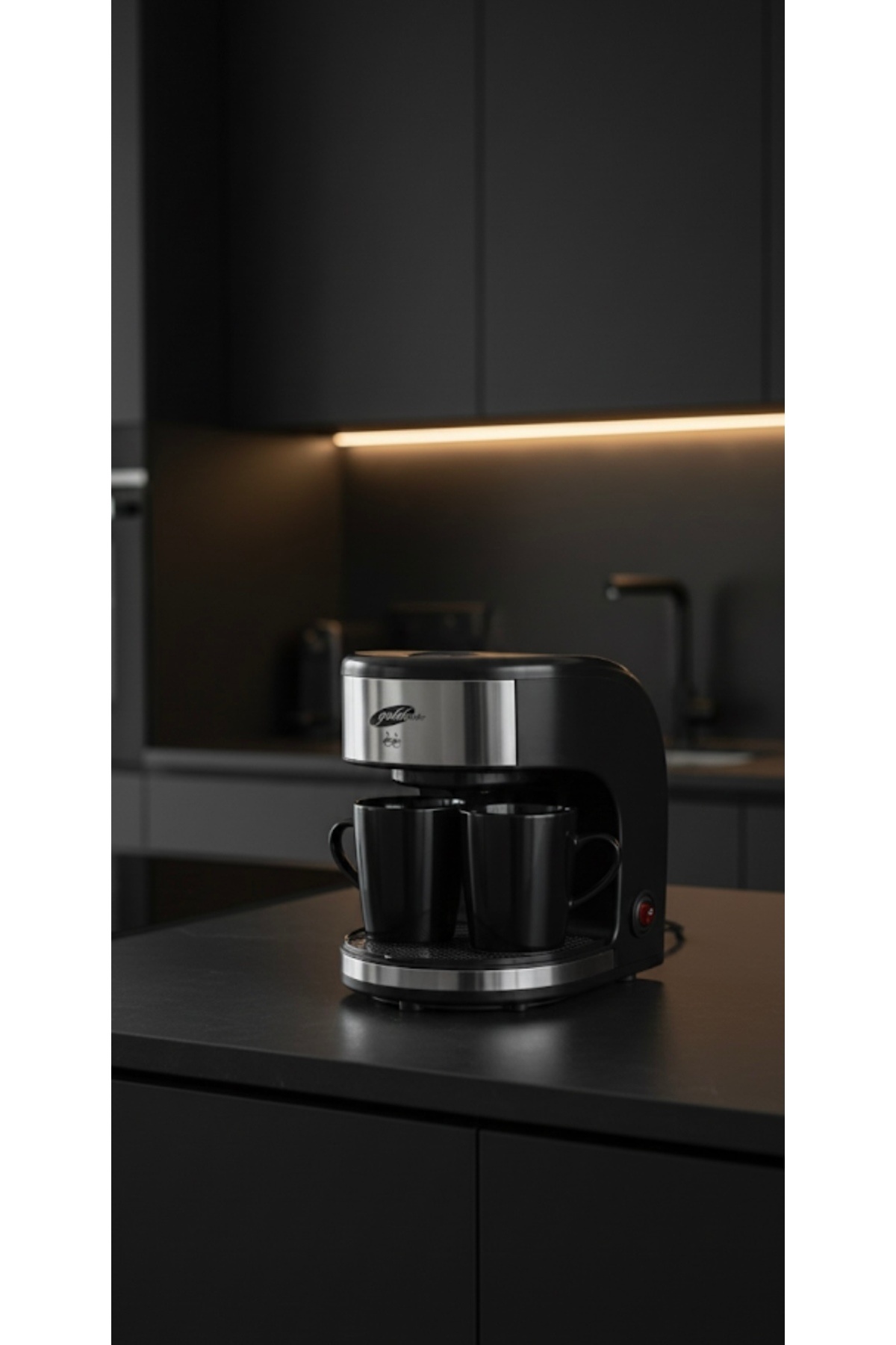 Mebey Home Ömrüm Yıkanabilir Filtreli Çift Kupa Hediyeli Filtre Kahve Makinesi