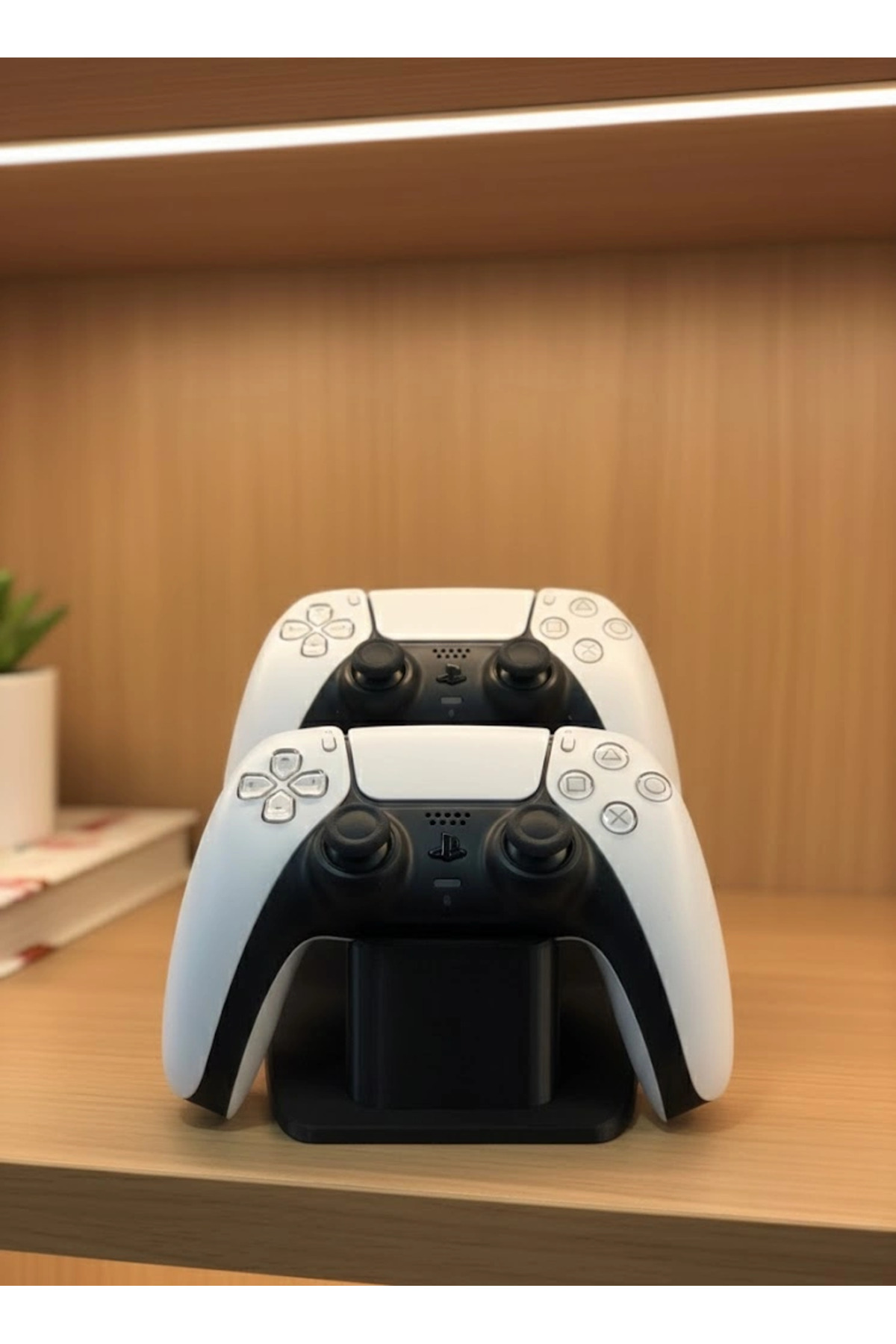 Bucuks BFS Dekoratif Siyah İkili Gamepad Standı 7x18 cm