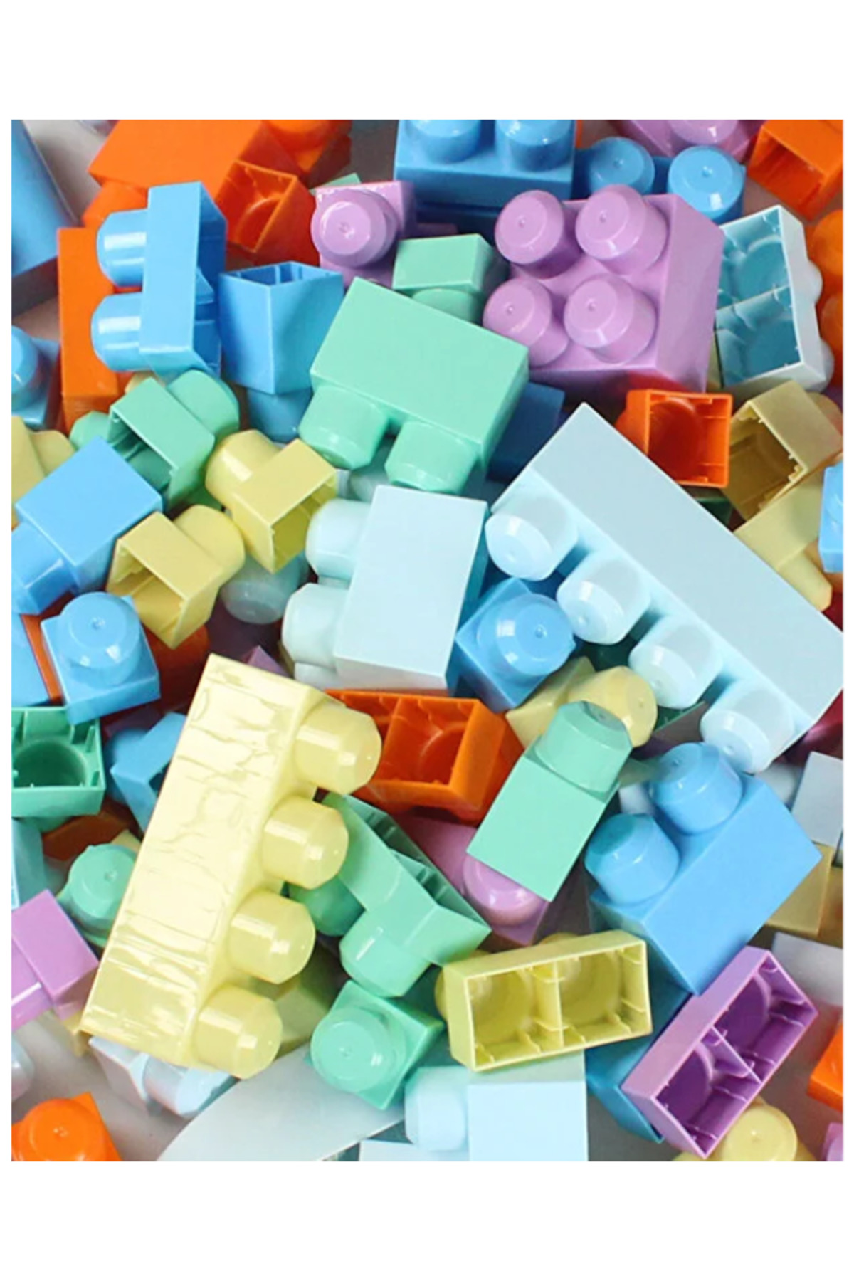 بازی بلوکس پاستل کالرز، مجموعه مگا بلاک ۱۰۷ تکه، کیف صورتی ۲۹۷۷