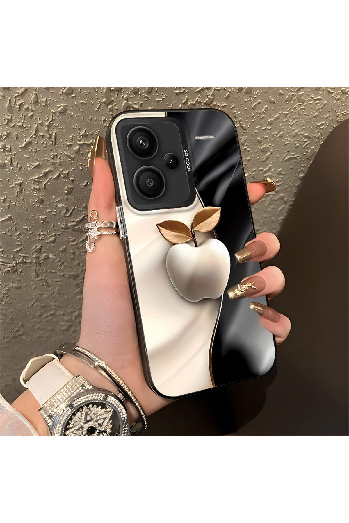 Xiaomi Redmi Note 13 Pro Plus+ 5G Compatible Case Hard shell Anti Fall Phone Case Apple Pattern