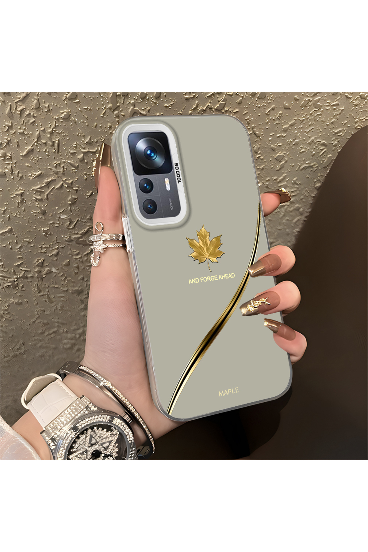 Xiaomi Mi 12T Compatible Case Hard shell Anti Fall Phone Case Apple Pattern