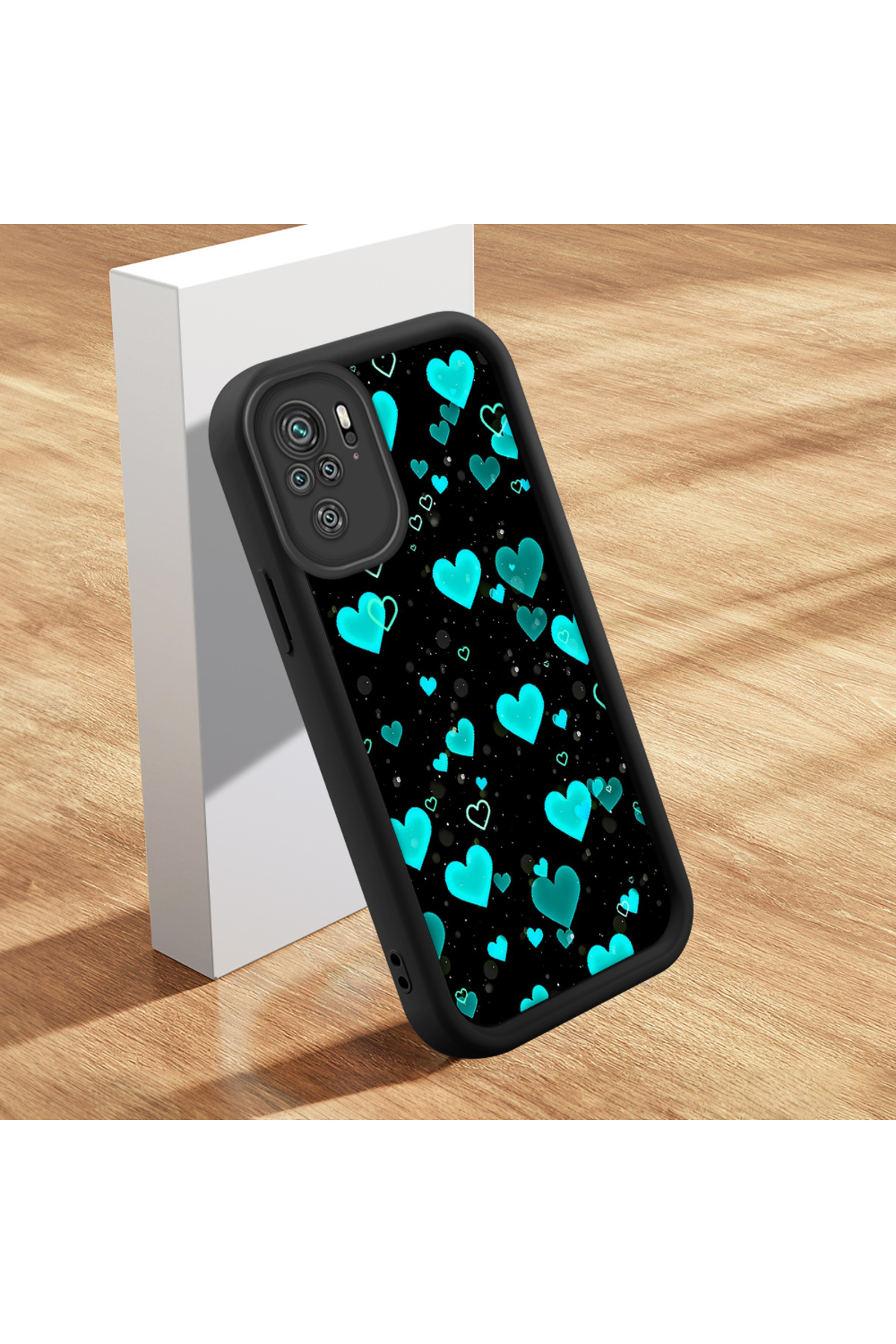 Xiaomi Redmi Note 10S Compatible Soft Silicone Phone Case Anti Falling Heart