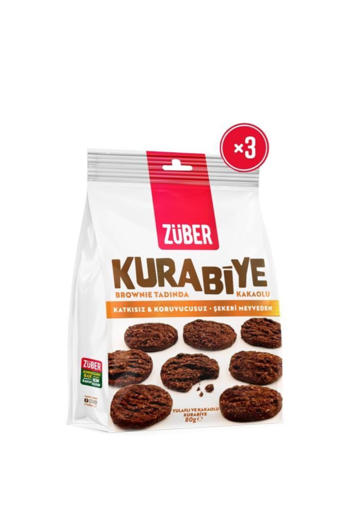 Züber Yulaflı ve Kakaolu Kurabiye 80g x 3 Adet (Brownie Tadında) - Fiyatı, Yorumları
