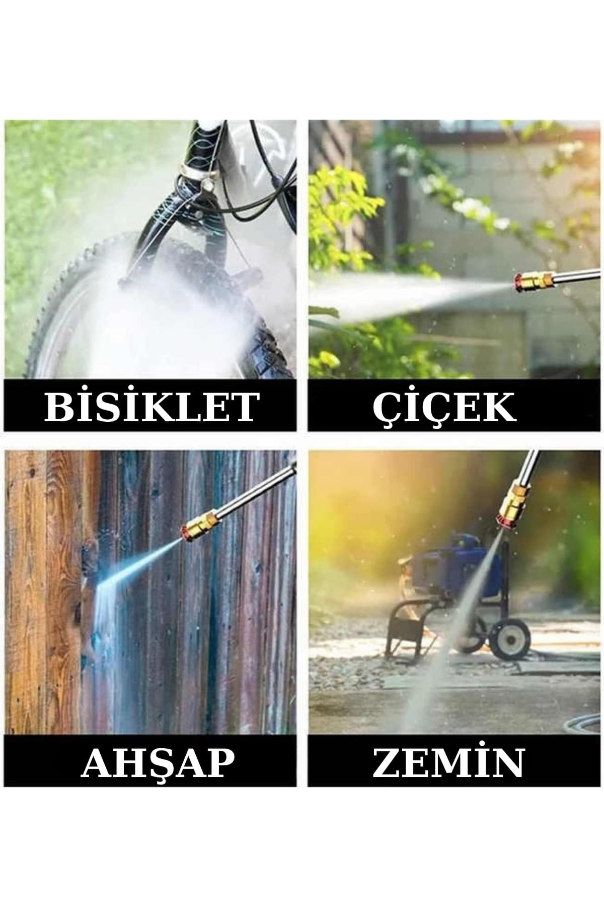 Sepetink Şarjlı Oto Yıkama, Bahçe Sulama Tabancası Makinesi Yüksek Basınçlı