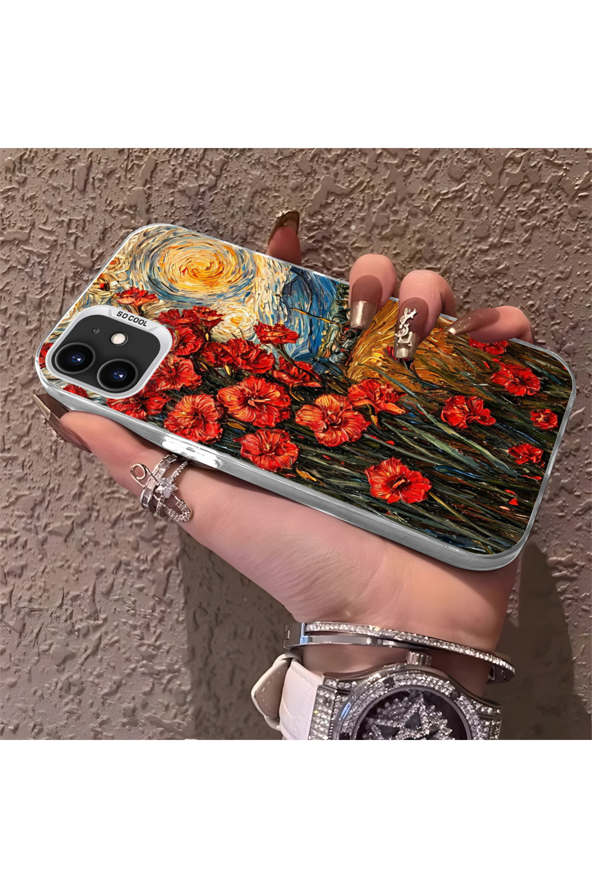 iPhone 12 Compatible Phone Case Camera protection Hard Rear Anti Fall Oil Paint