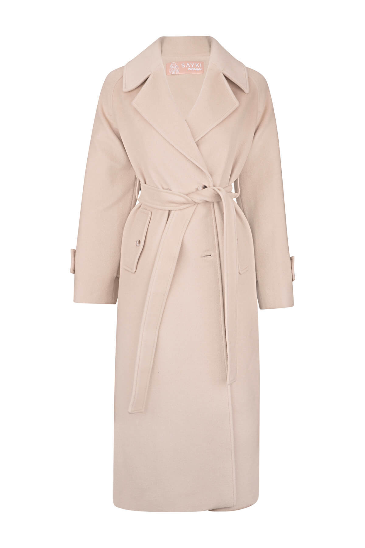 Hatemoğlu Saykı Woman Dinamik Fit Ceket Yaka Kaşe Yünlü Manto