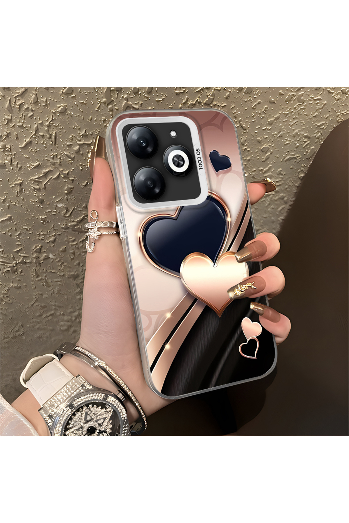 Infinix Hot 40i Compatible Case Hard shell Anti Fall Phone Case Star