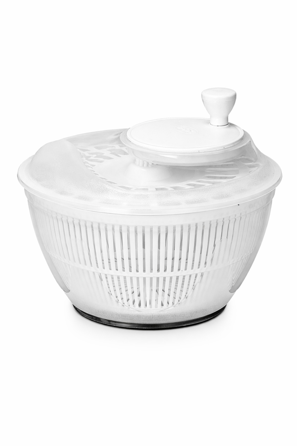 FERAH PLASTİK Manuel Salata Kurutucusu – Döner Mekanizmalı, Kapaklı Sebze ve Yeşillik Kurutma Kabı