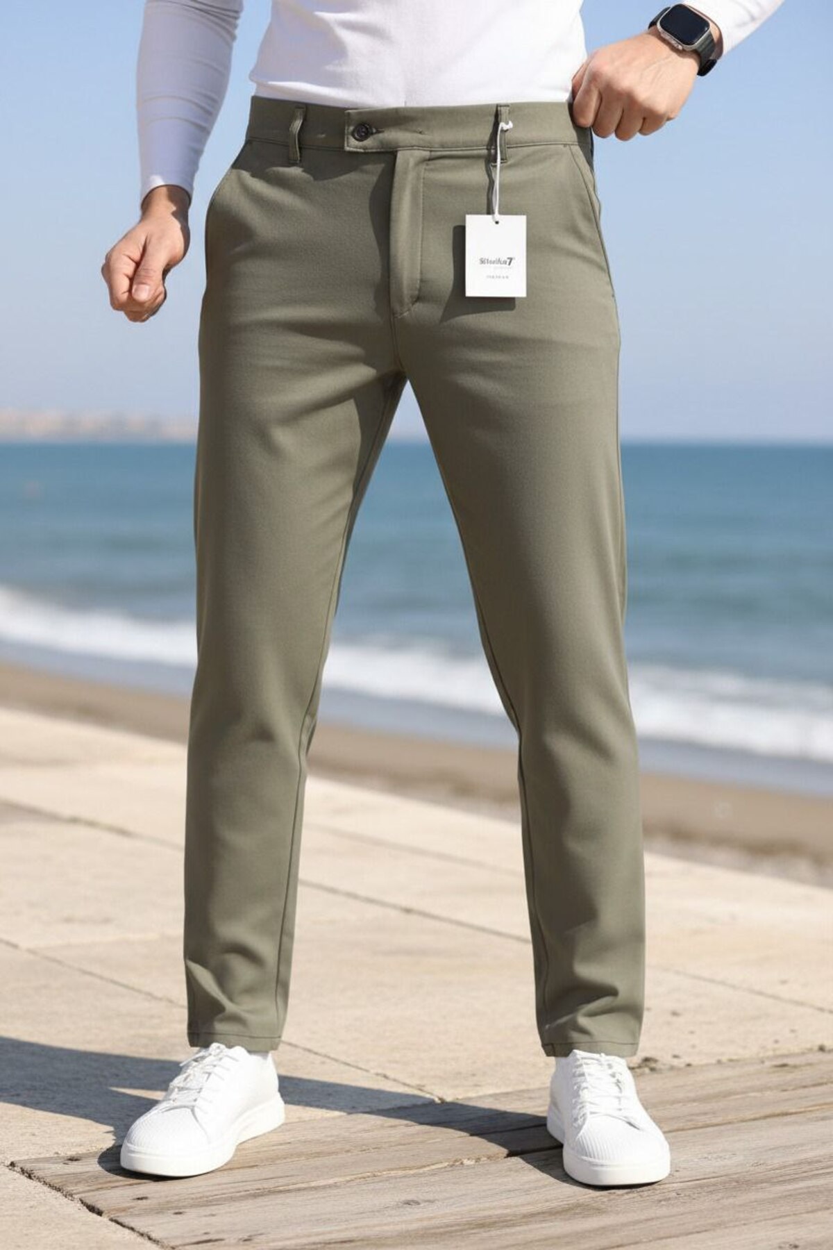 modabm  Erkek Slimfit Kesim Likralı Kumaş Pantolon