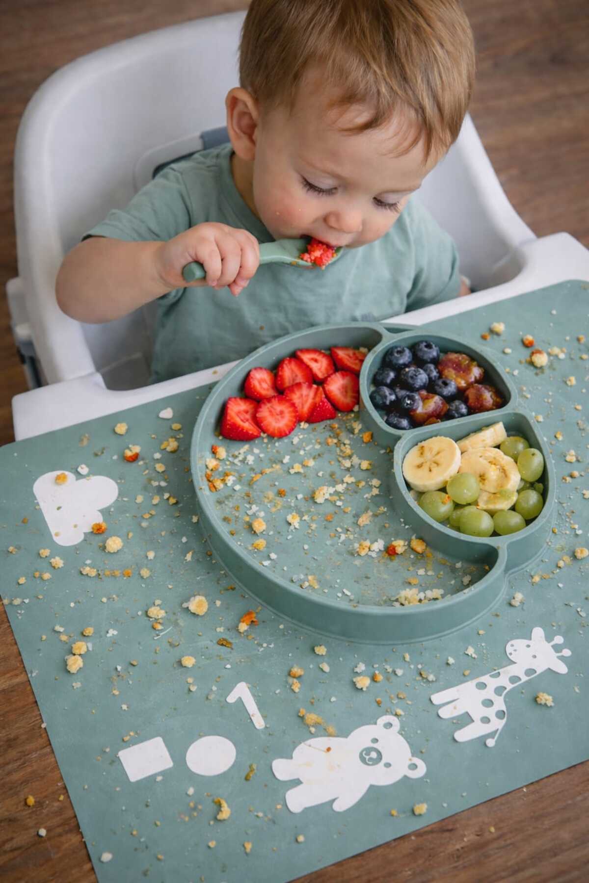 CKM silikon Çok Amaçlı Bebek Dökülme Önleyici Silikon Mama Matı 3’lü Set – Yıkanabilir & Kaymaz Mint Yeşili fotoğrafı 2 (önizleme)