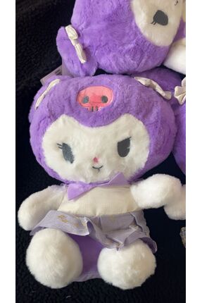 GARDENOFTOYS Kuromi peluş oyuncak 30cm tüylü yumuşacık kıyafetli kuromi hello...