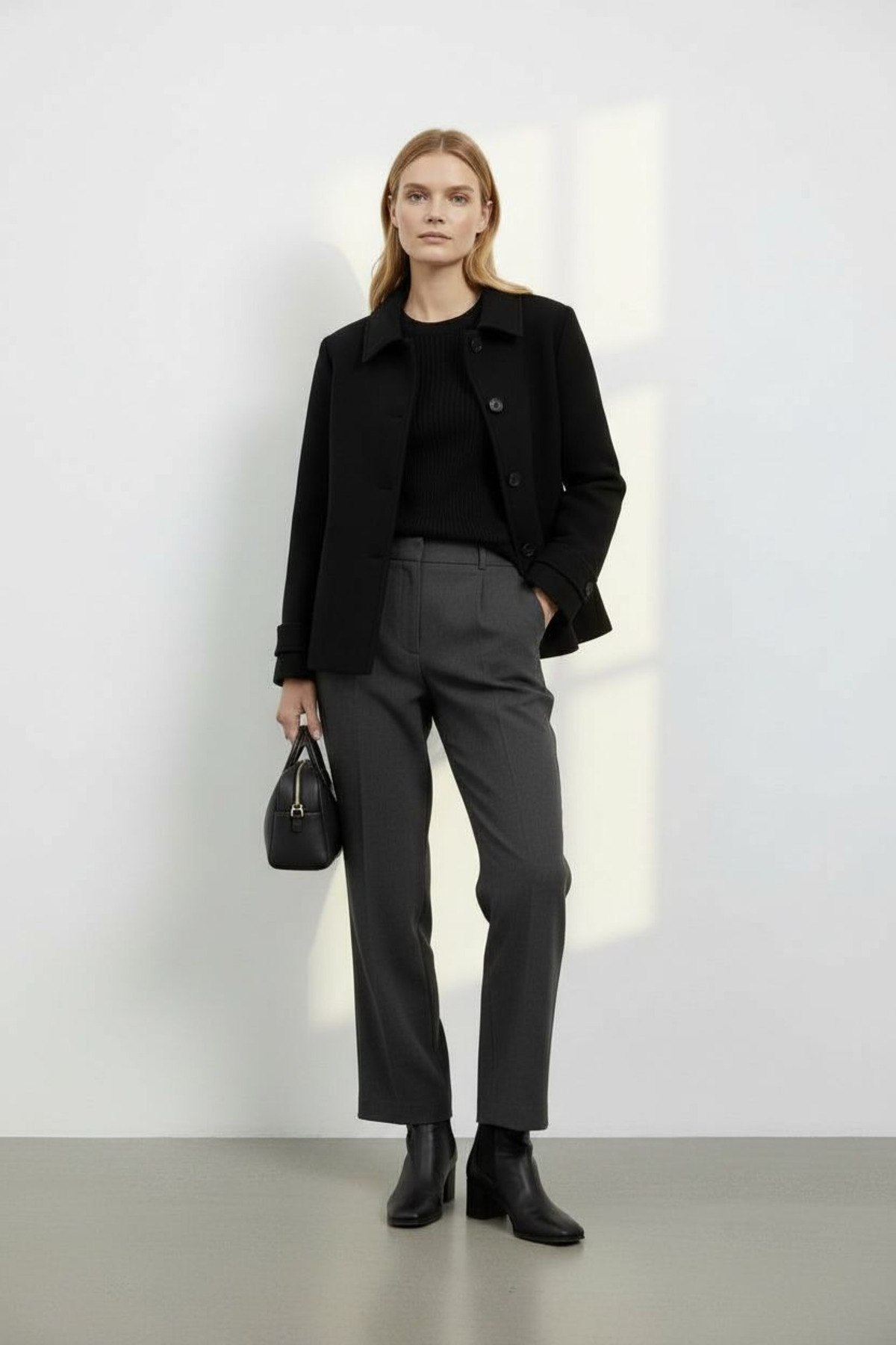 Arfami  Kadın Premium İthal Kaşe Kısa Ceket/Mont - Görsel 3