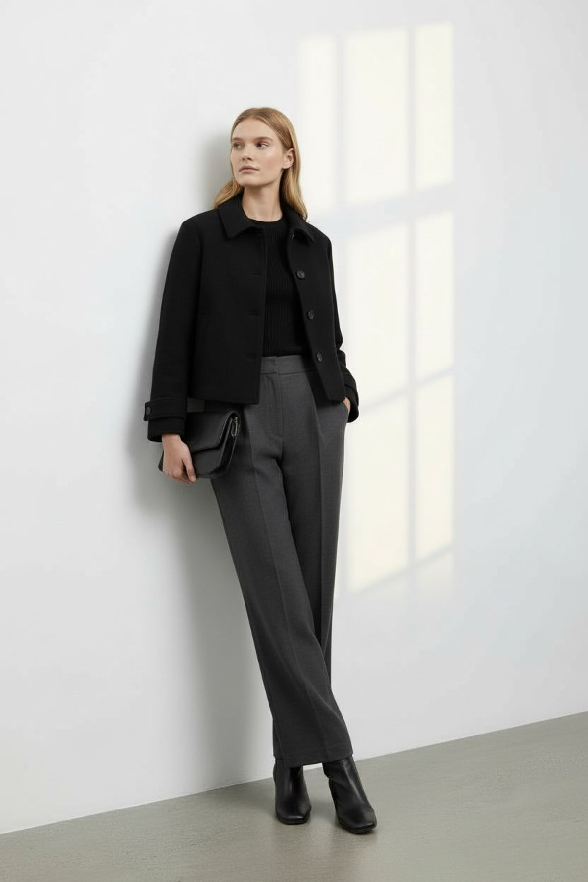 Arfami  Kadın Premium İthal Kaşe Kısa Ceket/Mont - Görsel 5