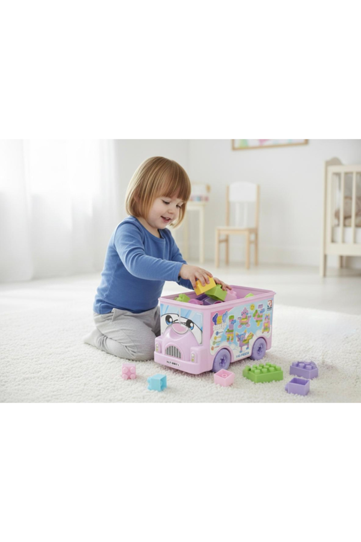 مجموعه بلوک‌های ساختنی اتوبوس کودکان – ۱۱۰ قطعه، اسباب‌بازی خلاقانه ساختنی