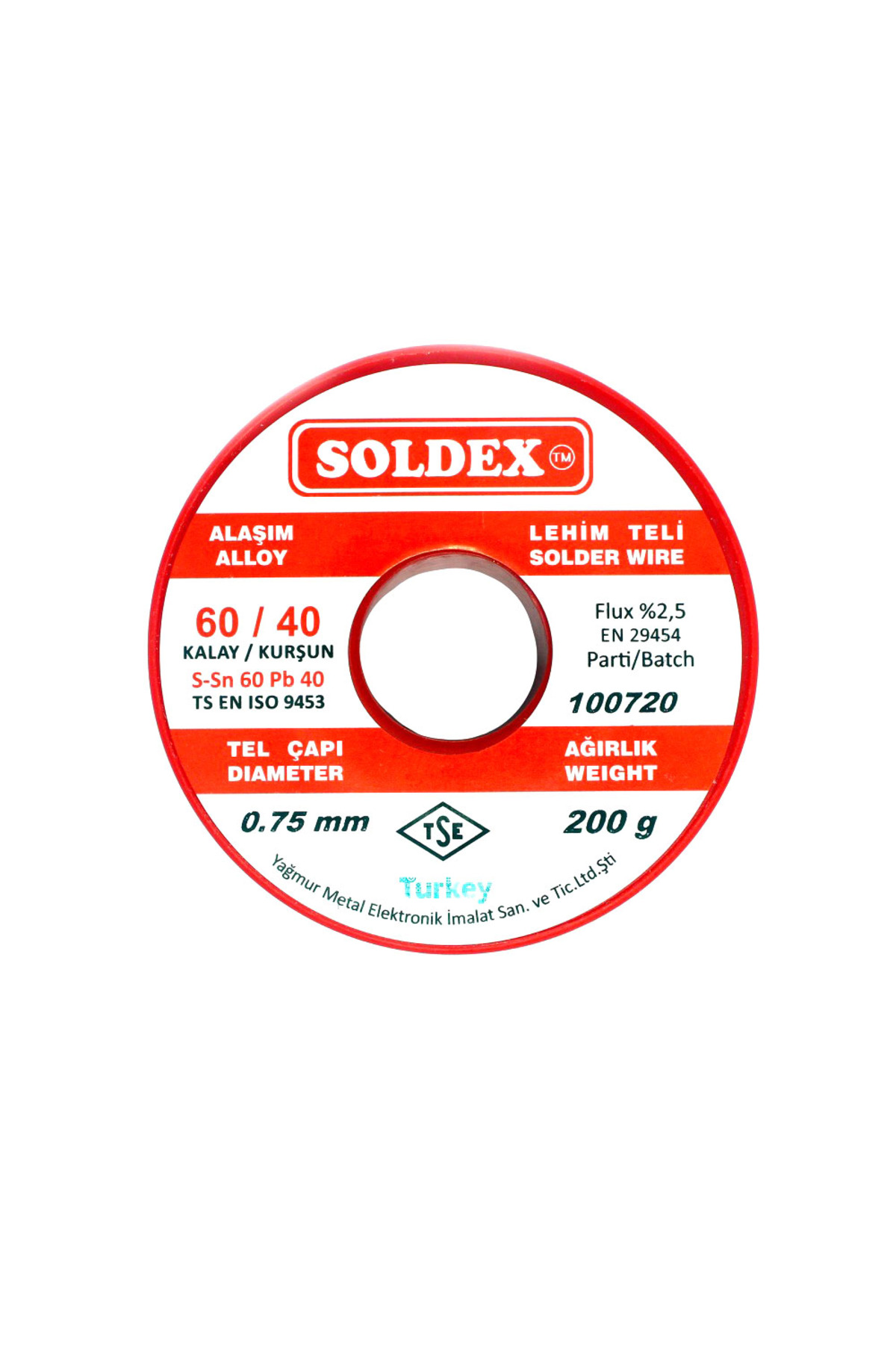 Soldex Lehim Teli 0.75MM 200gr (SN60 PB40) - Fiyatı, Yorumları