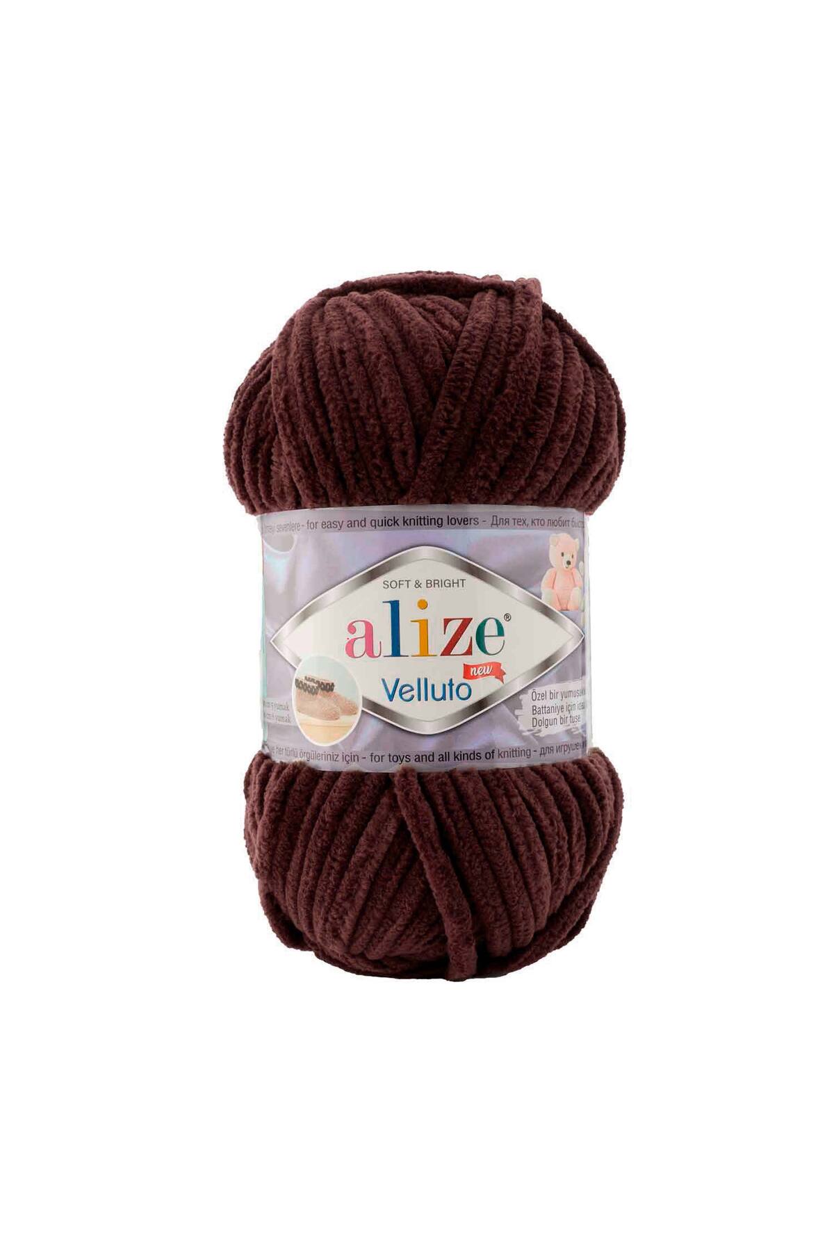 ( 5 Pieces ) Velluto Velvet Hand Knitting Rope 5-Pack (5X100 GR) 993 Red Burgundy 100 gr 68 Meters