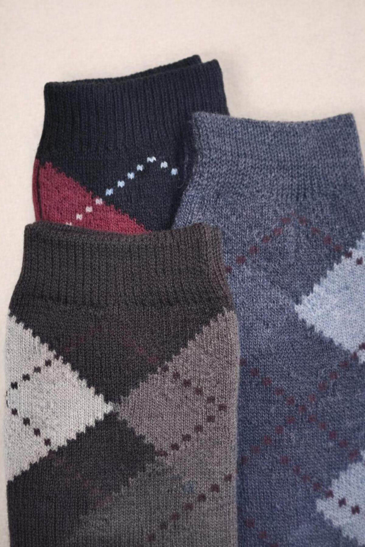 Sky Socks 5'li Ekonomik Paket Klasik Desen Erkek Soket Çorap Seti görsel 4