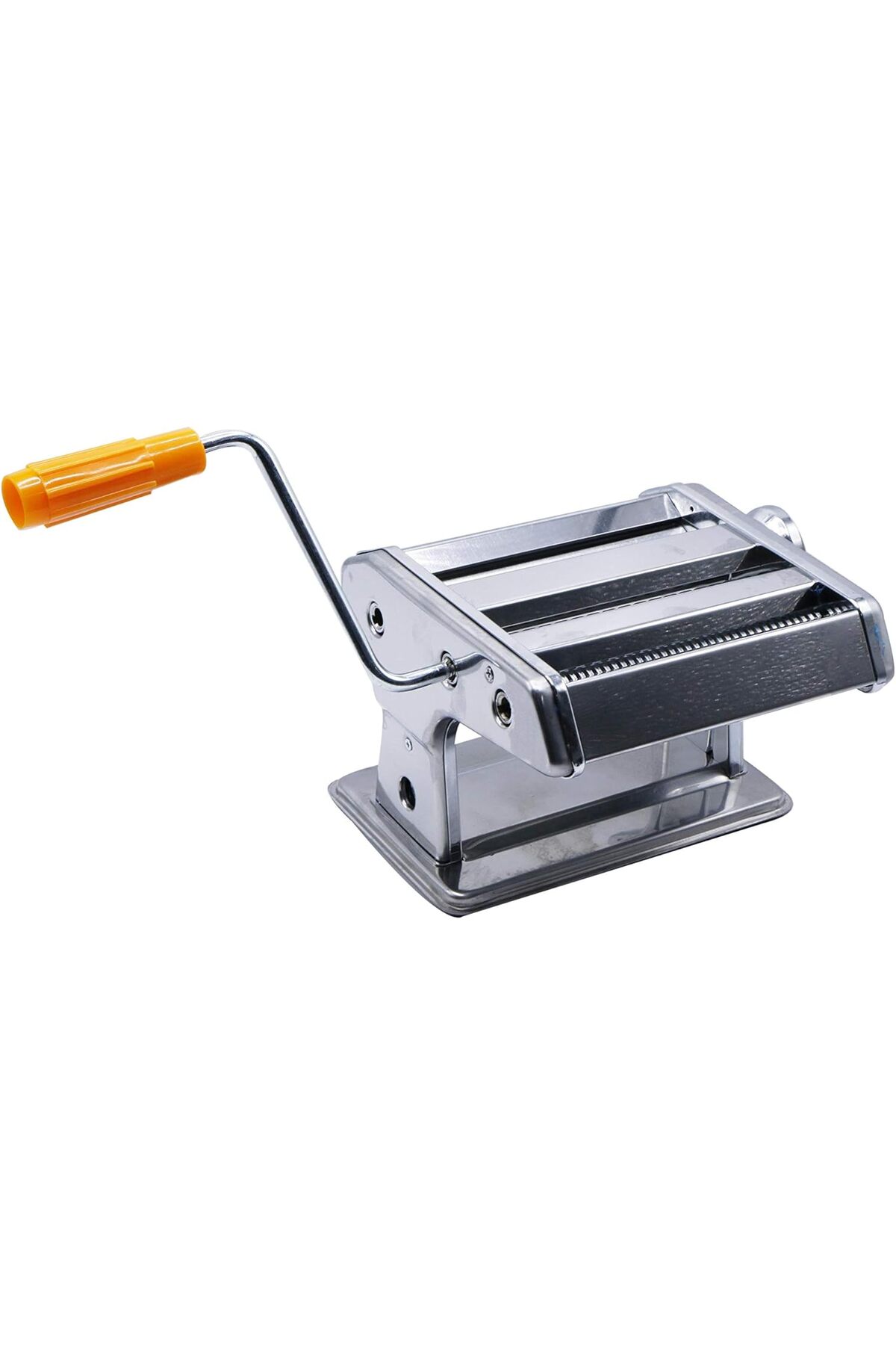 آلة صنع المعكرونة اليدوية ستانلس ستيل – فرد وتقطيع العجين بسهولة,صانعة باستا مع مقبض خشبي