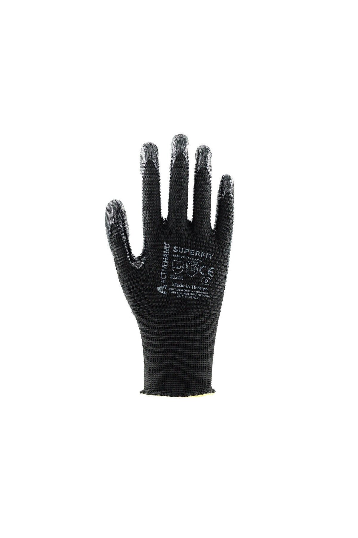 ACTIVEHAND SUPERFİT SY/SY NO:9 Avuç İçi Tırtıklı Nitril Kaplı Polyester Eldiven