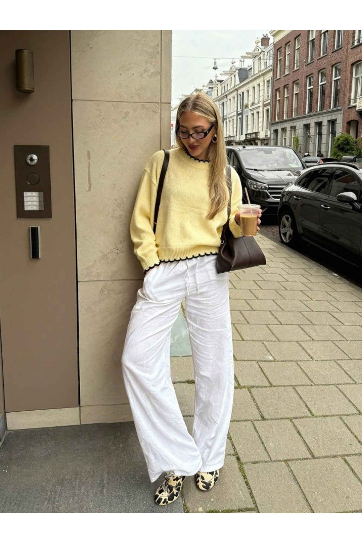 Dier Moda  Kadın Dalgalı Kenar Detaylı Salaş Bisiklet Yaka Kazak - Yumuşak Dokulu Triko, Kadın kazak Fmoda3079 - Görsel 7