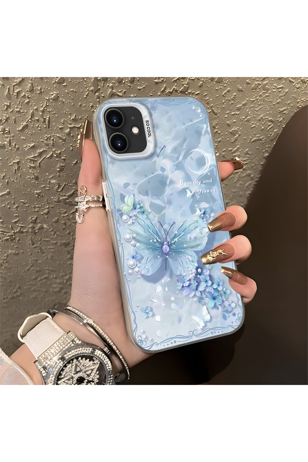 iPhone 12 Compatible Case Hard shell Anti Fall Phone Case Light-shadow