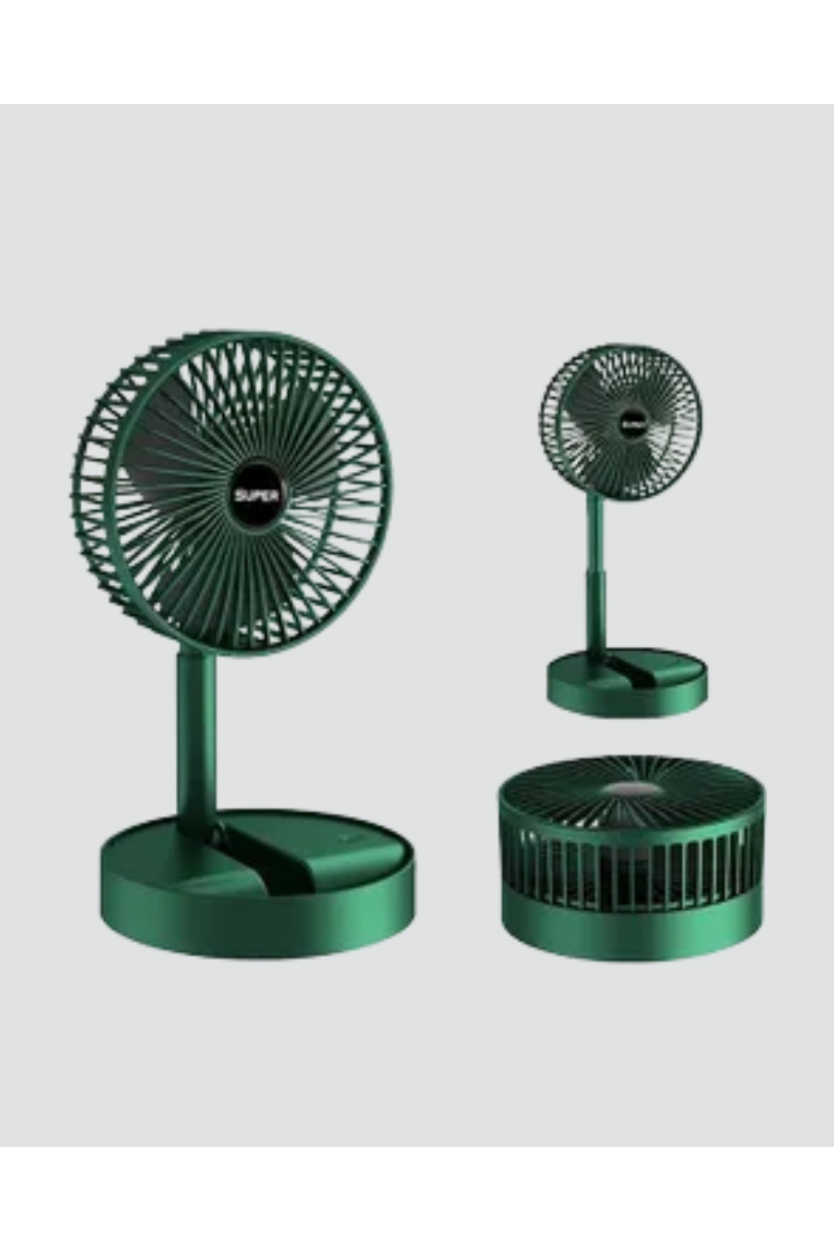 Sepetink Şarjlı Katlanabilir Mini Fan – 3 Kademe Hız Ayarı, Taşınabilir Tasarım