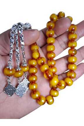 Cekke Tesbih Sürmeli Sıkma Kehribar 10*11 mm Orjinal Günlük Kullanım Tesbih