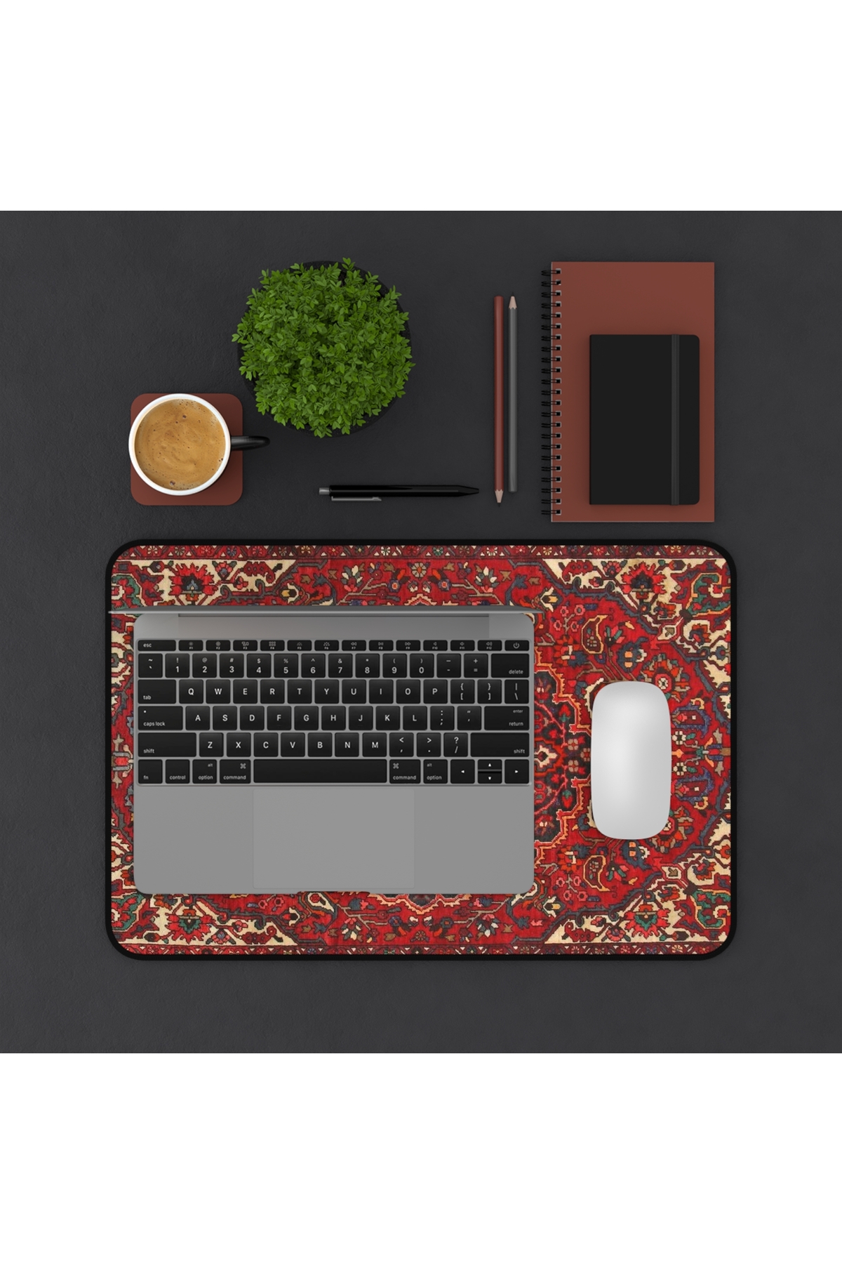 FALAVİ  Etnik Halı Desen Mousepad, 28x40 Gamer Mousepad, Amerikan Servis, Masa Sümeni - Görsel 2