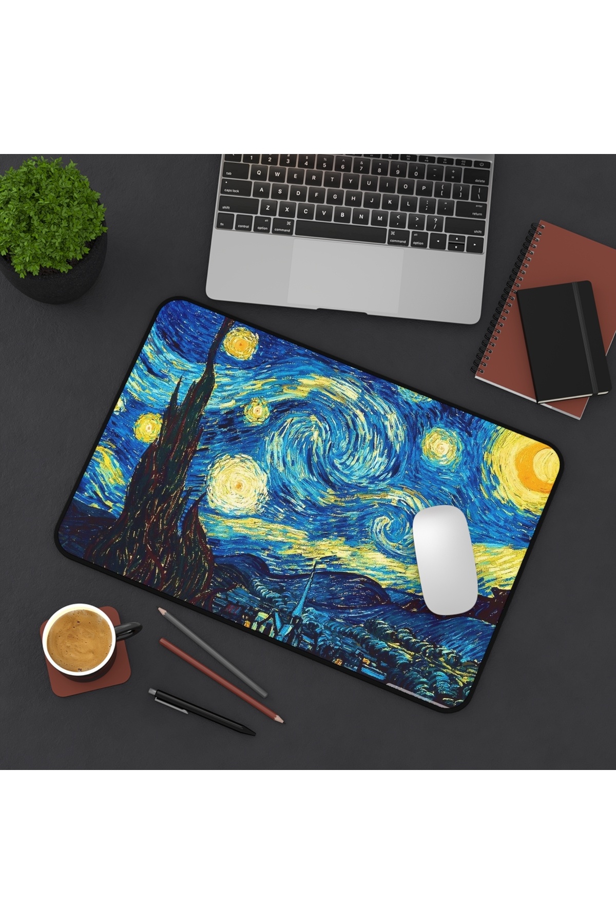 FALAVİ  Yıldızlı Gece Mousepad, 28x40 Gamer Mousepad, Amerikan Servis, Masa Sümeni
