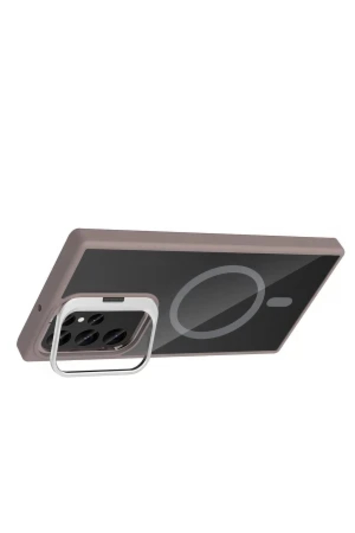 Galaxy S24 Ultra İçin Uyumlu Standlı ve Kamera Lens Hediyeli Şarj Özellikli Ultra Lüks Kılıf