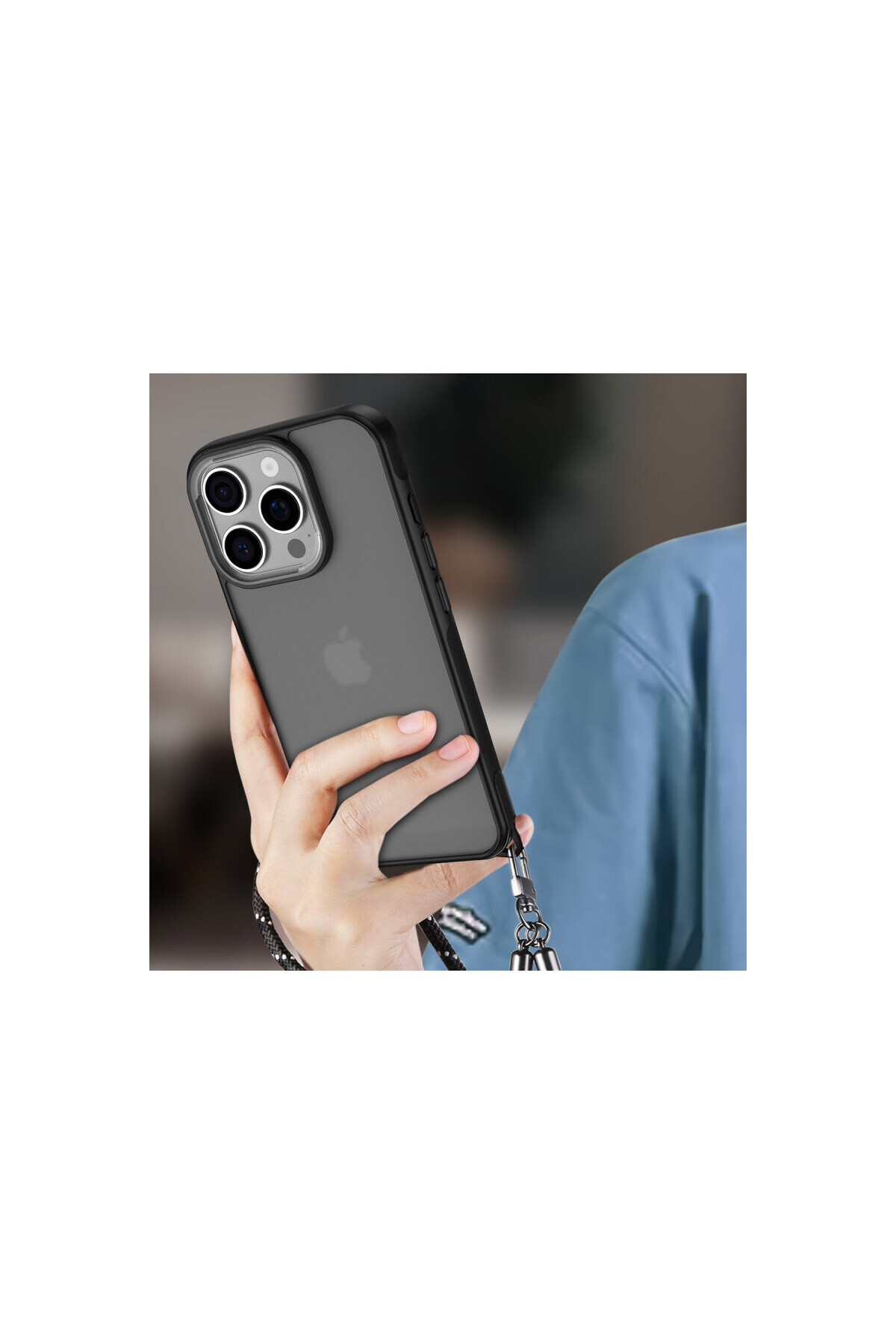 iPhone 16 Pro İçin Uyumlu Buzlu Tasarım Sararmaz Tpu Kılıf