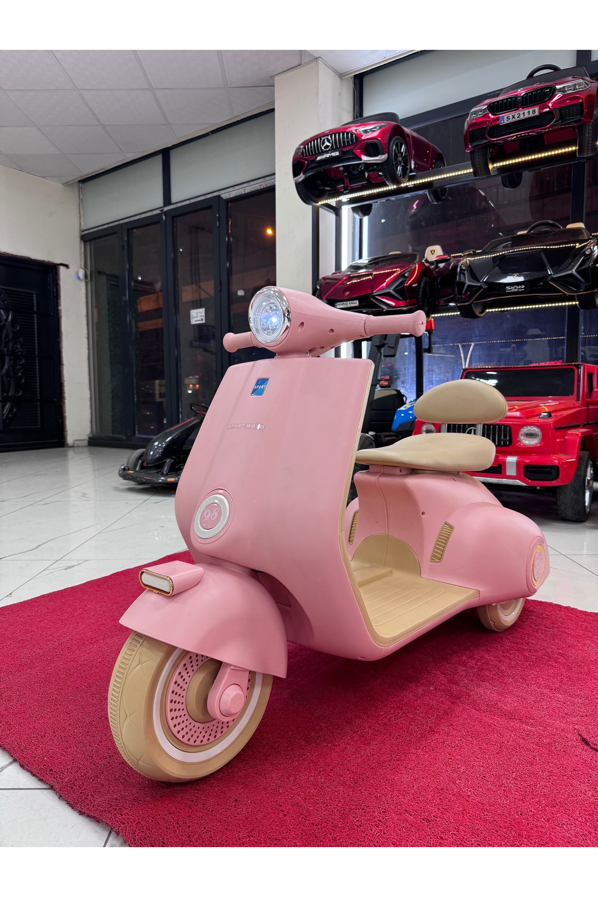 POYRAZ AKÜLÜ Büyük boy Vespa akülü motor 12V (2-10yaş )