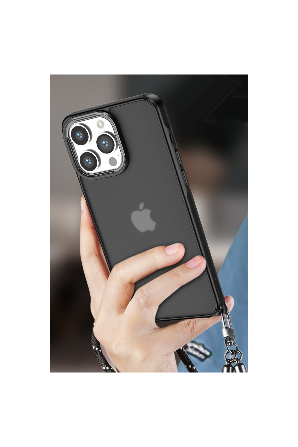 iPhone 14 Pro İçin Uyumlu Buzlu Tasarım Sararmaz Tpu Kılıf