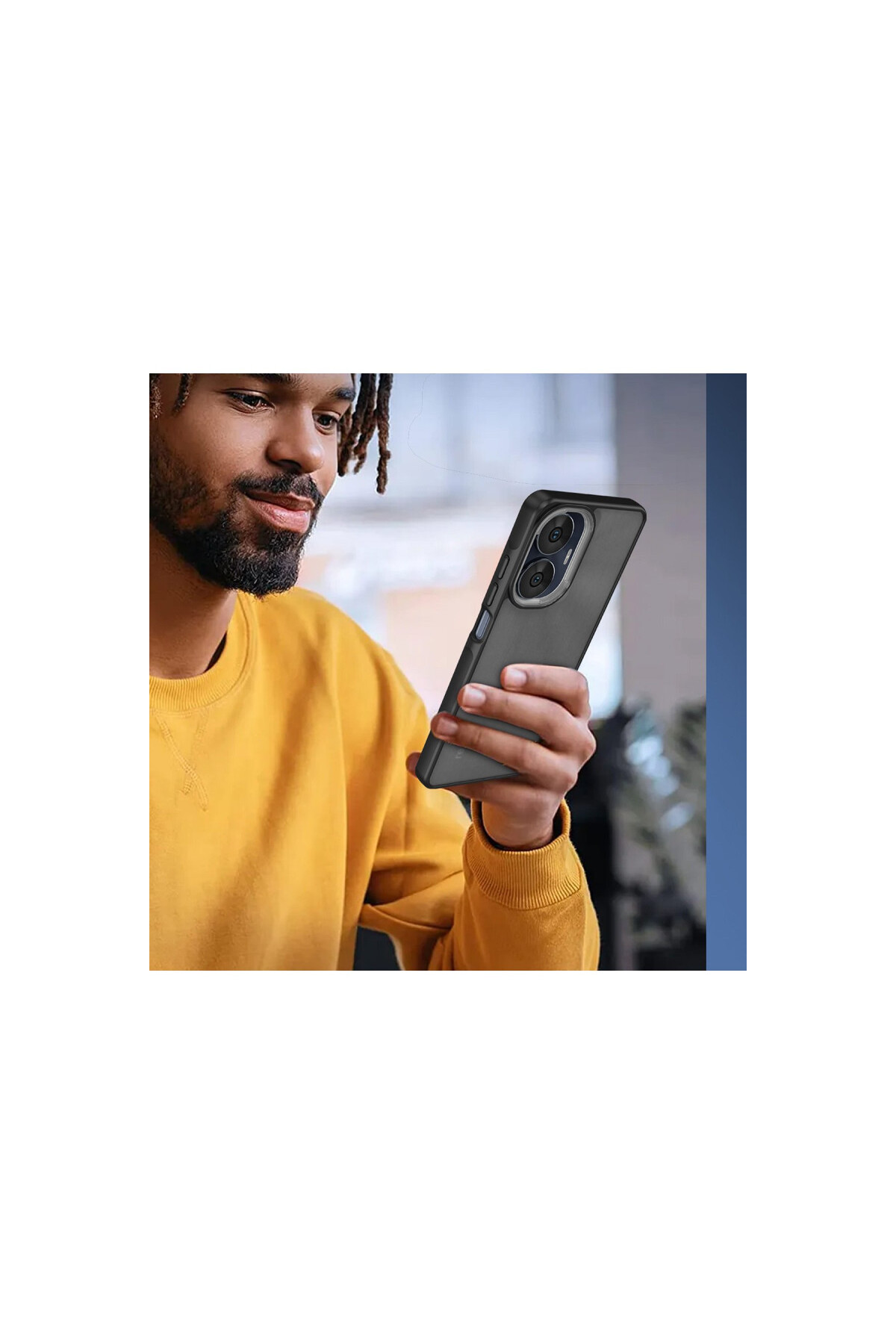 Realme C55 İçin Uyumlu Buzlu Tasarım Sararmaz Tpu Kılıf