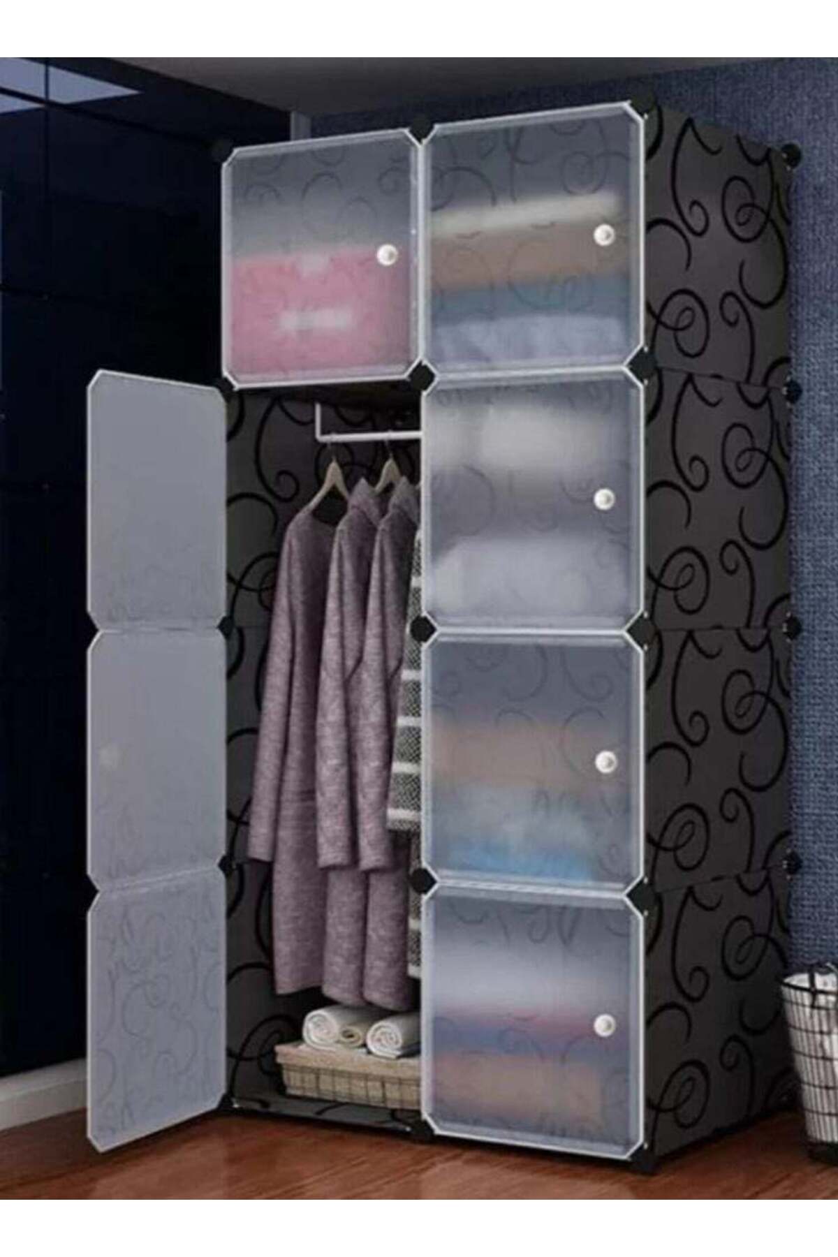 LAOBAN 8 Storage Organizer Cabinet Closet Storage Shelves Plastic