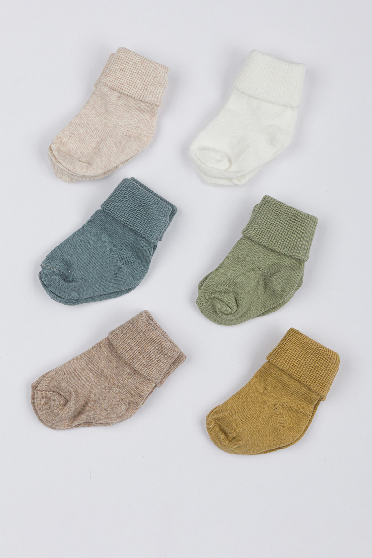 Lui Baby 6'lı Paket Yenidoğan Bebek Pamuk Çorap 0/6 Ay fotoğrafı 2 (önizleme)